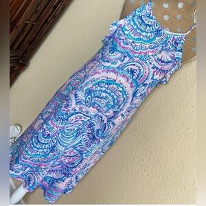 Lilly Pulitzer Blue and Pink Midi Dress